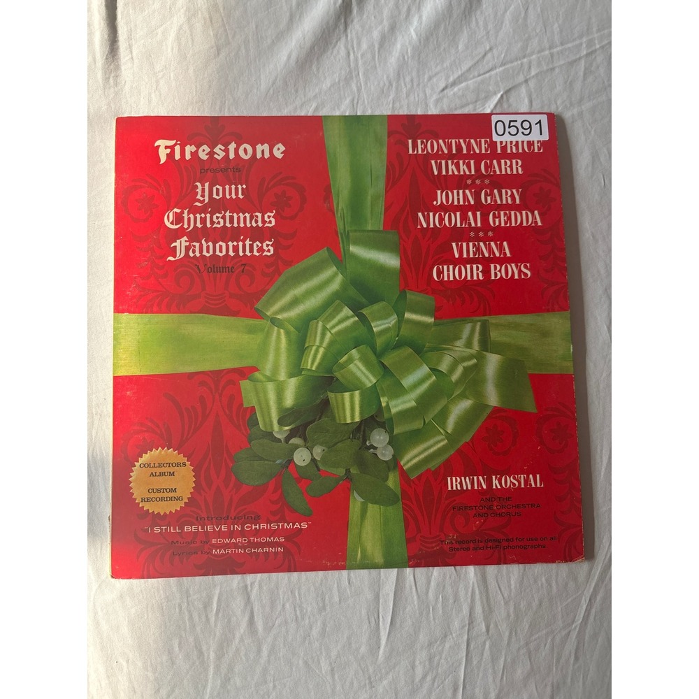 Firestone Your Christmas Favorites Vol‎ 7 Vinyl LP Unisex 12" Red Vintage 1968
